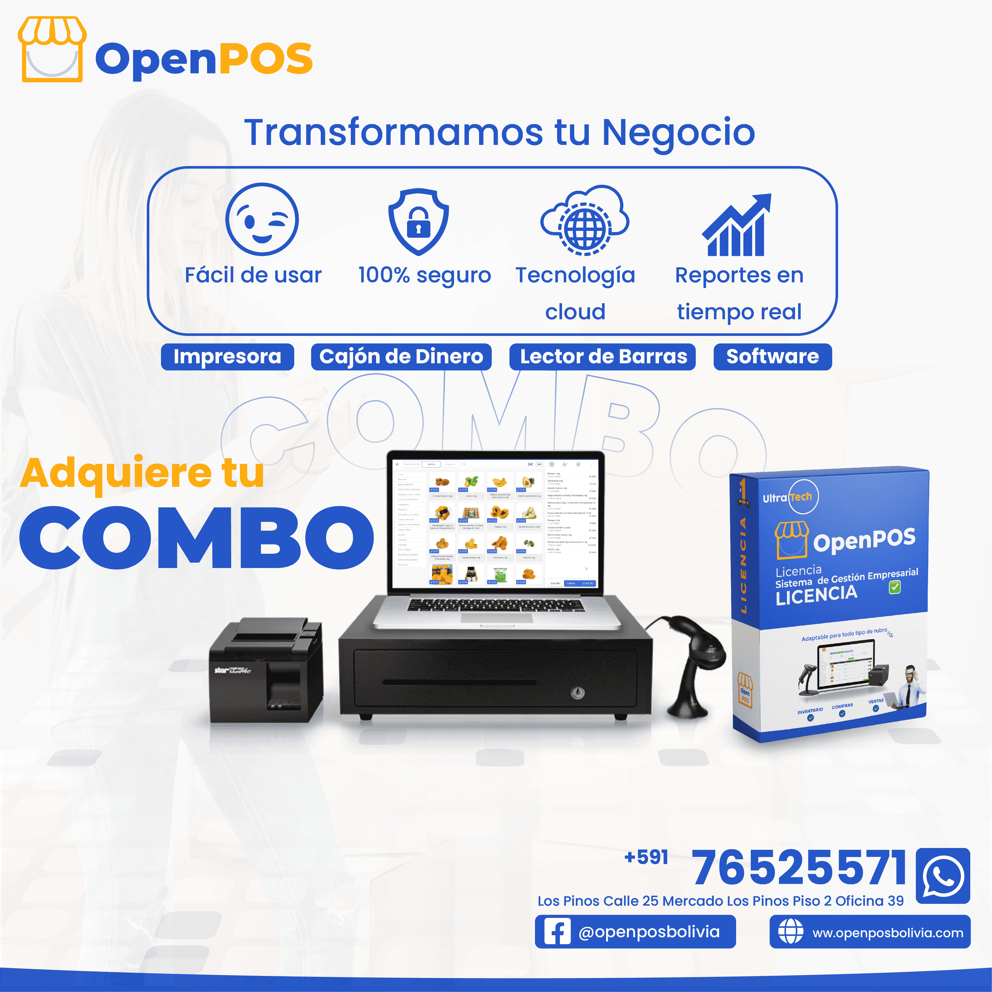 Software + Impresora + Lector + Caja