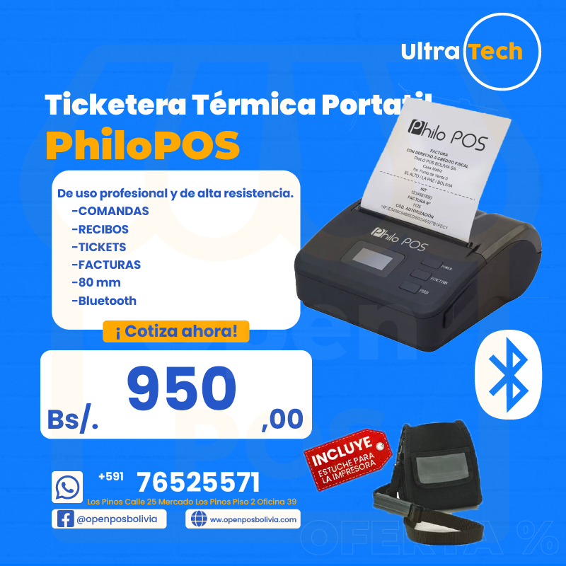 Impresora Termica 80mm Portatil